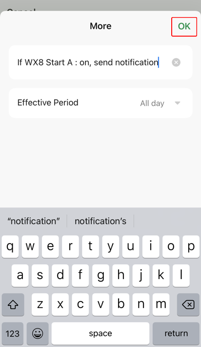 Edit Name screen
